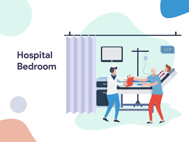 Hospital Bedroom illustration