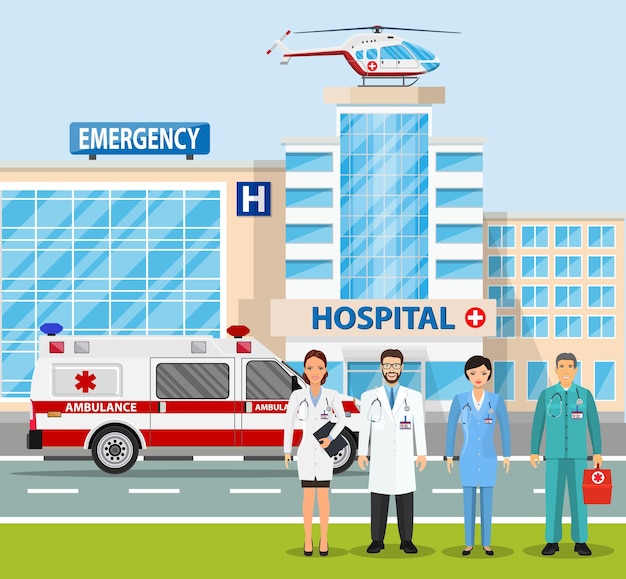 Hospital building illustration