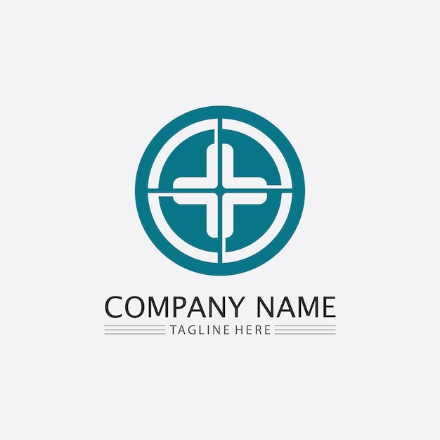 Hospital logo and health care icon symbols template icons app