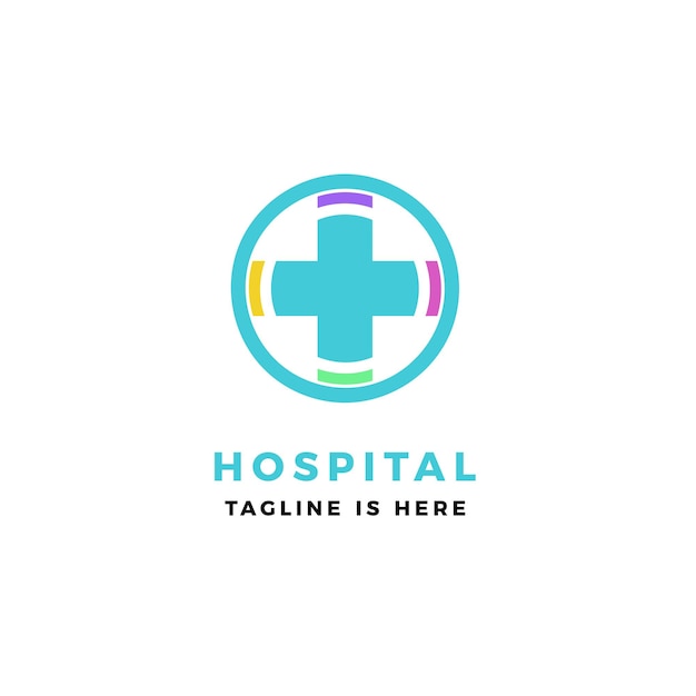 Hospital logo vector icon illustration