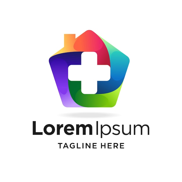 hospital logo with gradient color concept