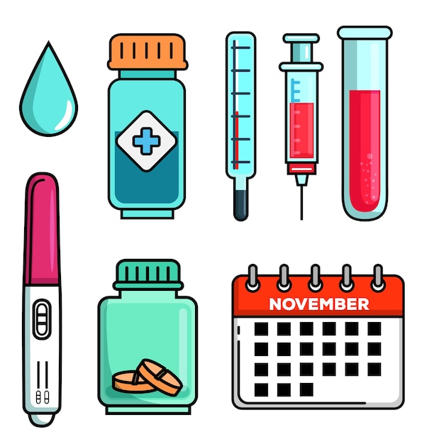 Hospital and medical center icons