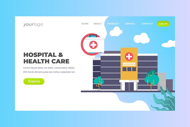 Hospital - Vector Landing Page