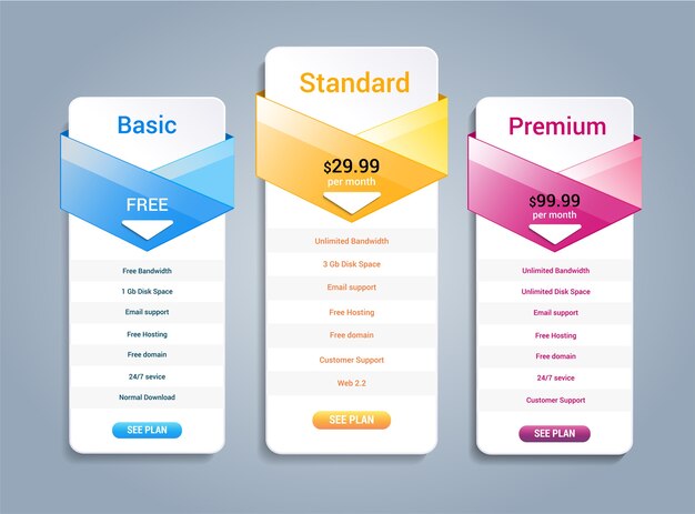 Host pricing for plan website banner