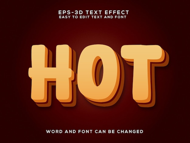 Hot 3d text and colorful 3d effect