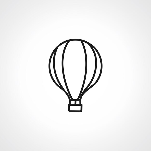 Hot air balloon line icon Hot air balloon outline icon