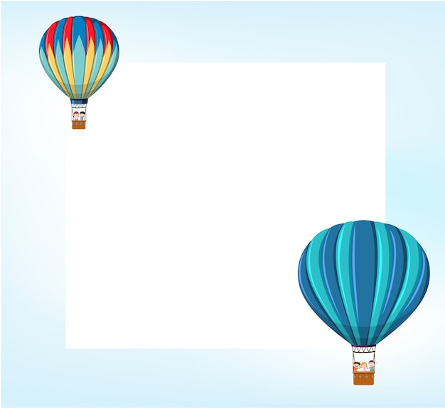 Hot air balloon template