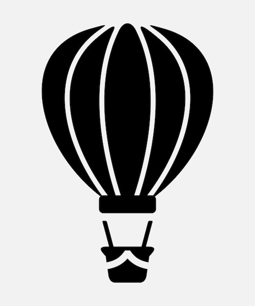 hot air balloon vector icon