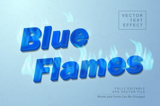 Hot Blue Flames Text Effect