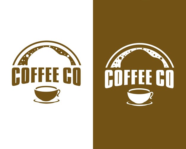 Hot Coffee Cups Logo Delicious Drink