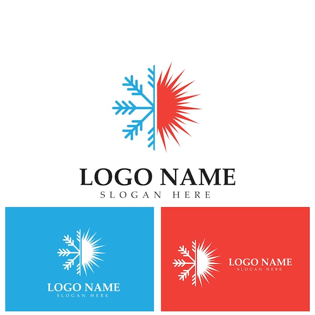 Hot and cold icon graphic design template