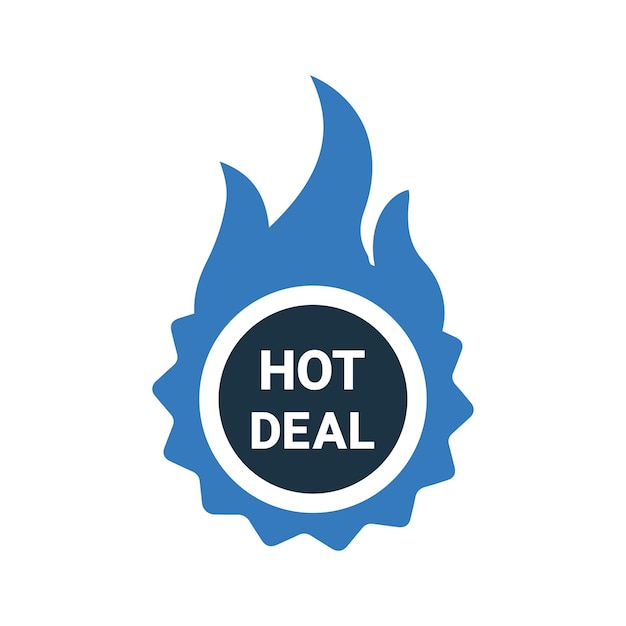 Hot deal icon Simple editable vector design isolated on a white background