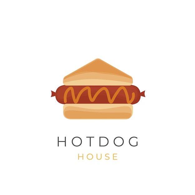 Hot Dog House Illustration logo