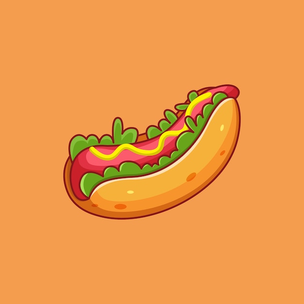 hot dog icon. fast food collection. isolated food icon