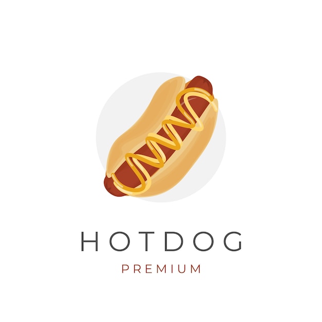 Hot Dog Illustration Logo With Mayonnaise Ready To Eat