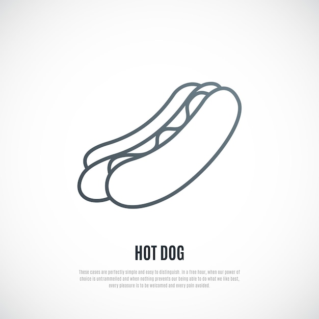 Hot dog line icon