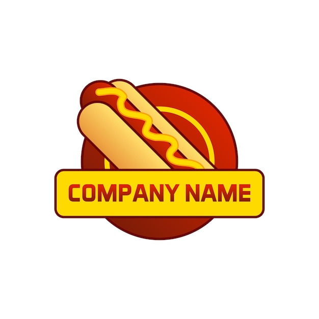 Hot dog logo on a white background