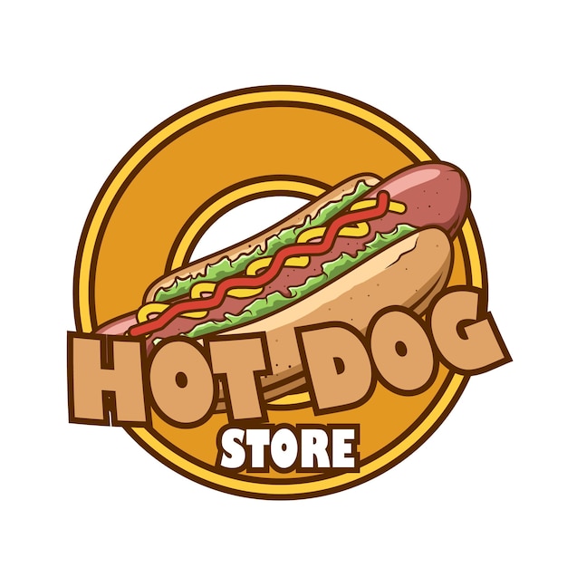 Hot dog store logo concept