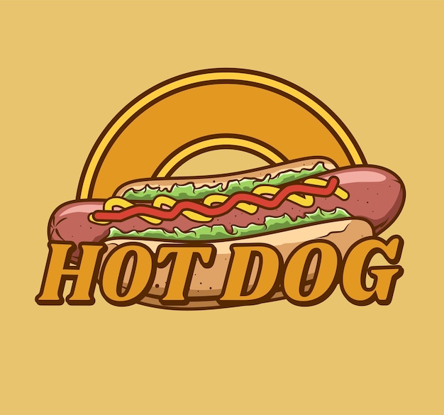 hot dog store logo concept