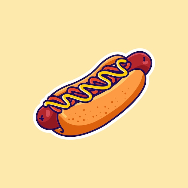 Hot Dog Vector Illustration