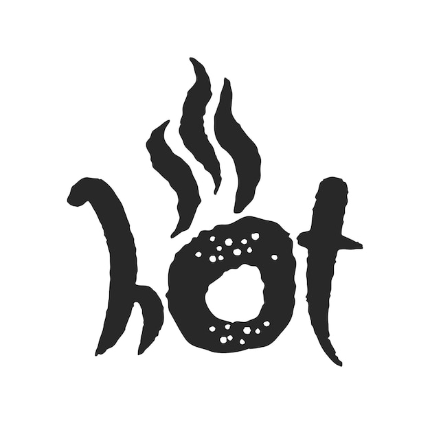 Hot Donut Calligraphy Lettering