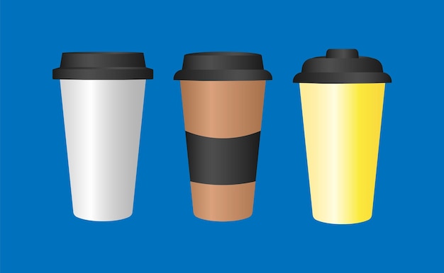 Hot drink paper cup illustration vector