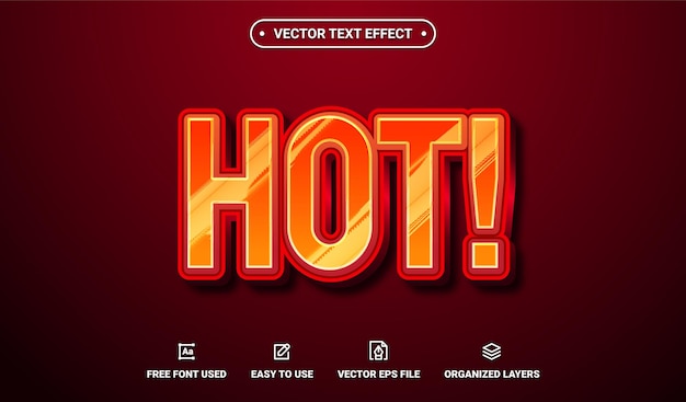 Hot Editable Vector Text Effect