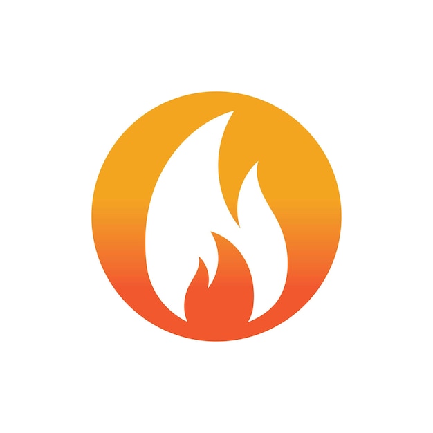 Hot flame fire vector icon illustration design template