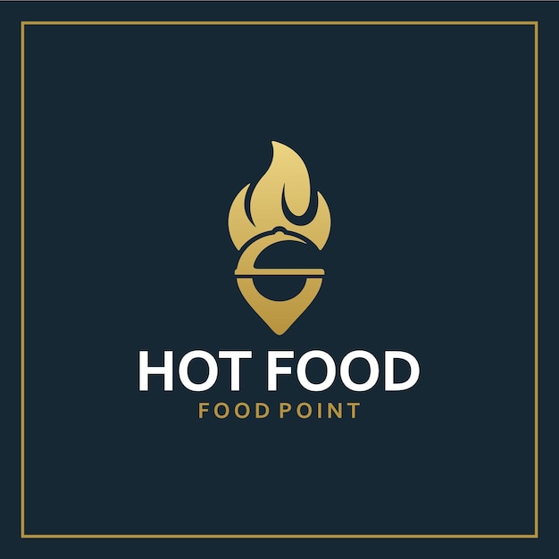 Hot food , location ,logo design inspiration