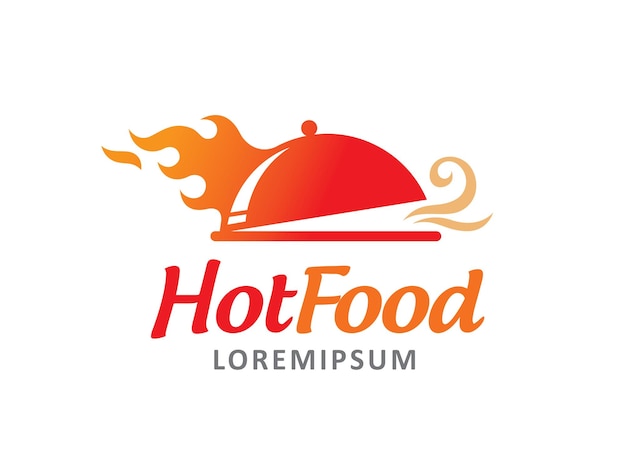 Vector hot food logo symbol or icon template