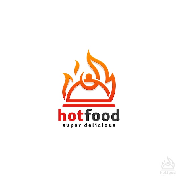 Vector hot food logo template