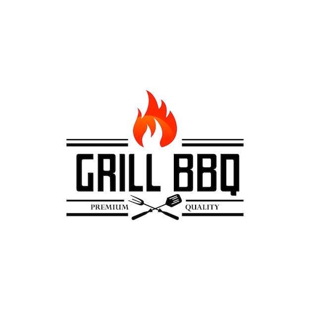 Hot Grill Logo Templates