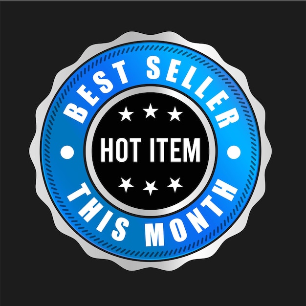 Hot Item Best Seller Label Best Seller logo design hot item best seller icons