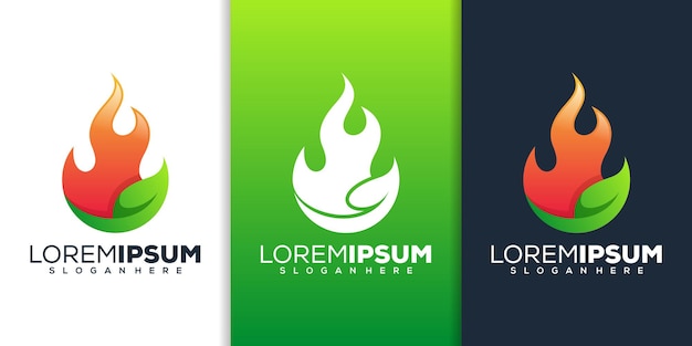 Hot leaf logo design