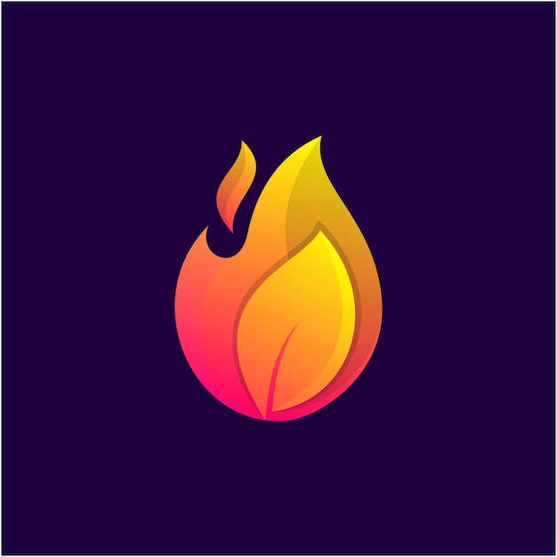 Hot Leaf Logo Template