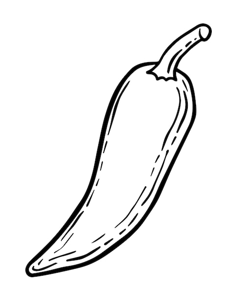 Hot pepper doodle linear