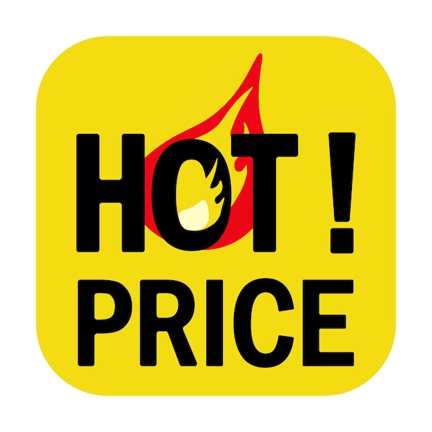 Hot price icon vector illustration isolated on white background