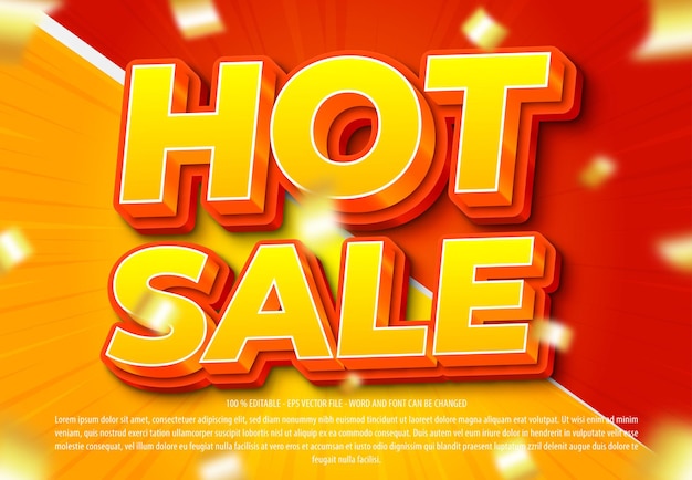 Hot sale banner 3d editable text effect