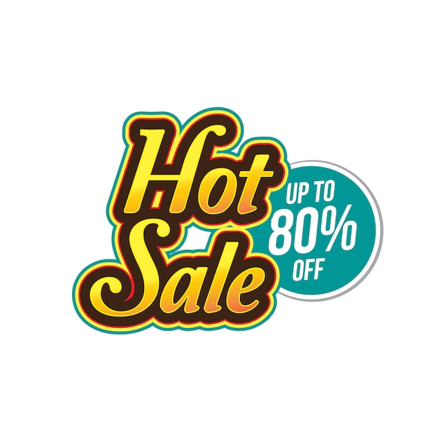 Hot sale banner, up to 80% off