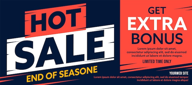 Hot sale horizontal banner with seasonal offer