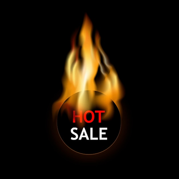 Hot sale label burning fire Discount and price tag