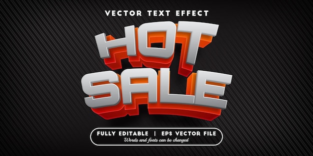 Hot Sale text effect with editable font style