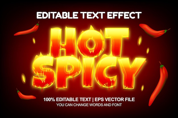 Hot spicy editable text style effect