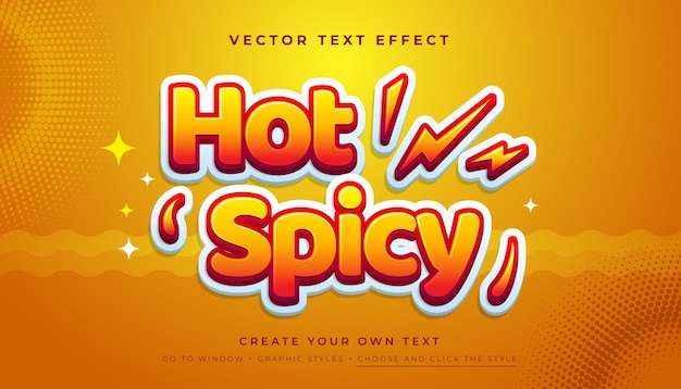 Hot Spicy Red Orange 3D editable text effect suitable for promotion product headline