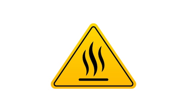 Hot surface caution sign, Caution sign contents hot