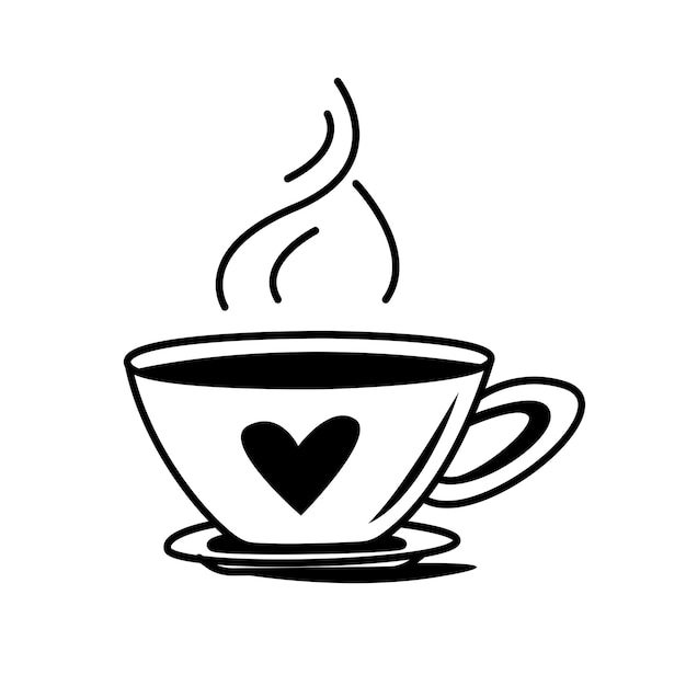 hot tea in a warm mug in the doodle style Vector illustration of the symbol of warming up in the cold