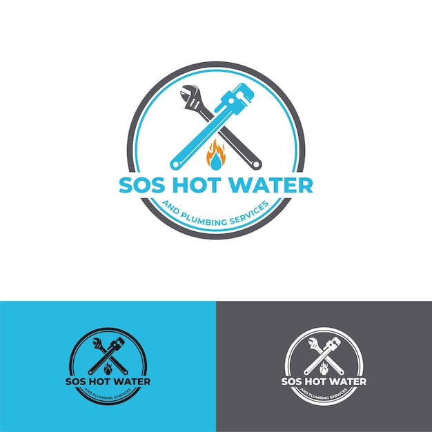 Hot Water Plumber Logo Design 2