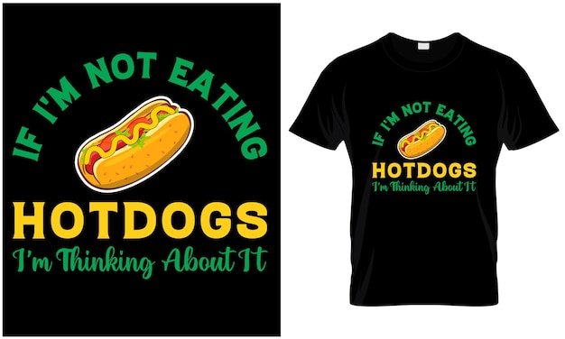 Vector hotdog tshirt design vector graphic