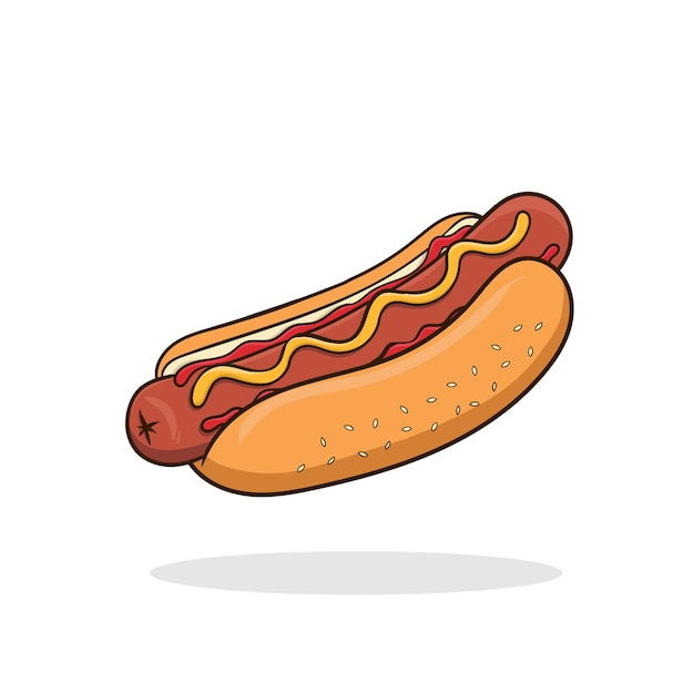 hotdog vector isolated fast food