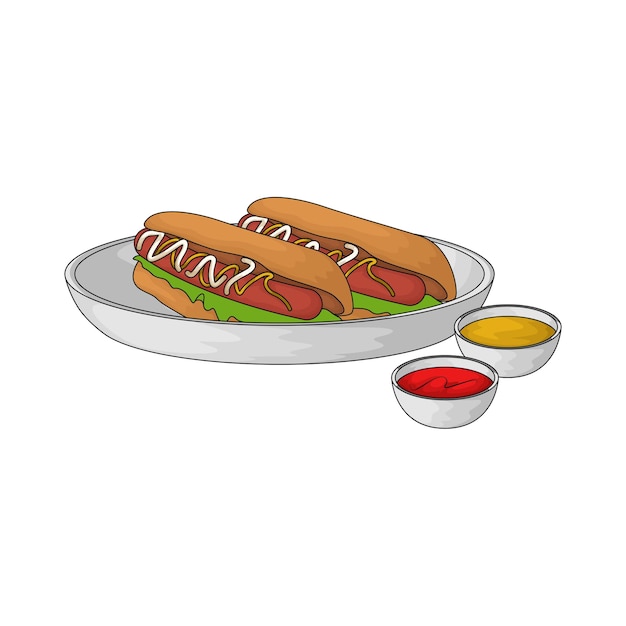 Vector hotdog